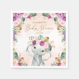 Guardanapo De Papel Chá de fraldas de Elefante Tropical Blush - Roxo C