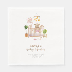 Guardanapo De Papel Chá de fraldas de Enfermeiro Boho Teddy