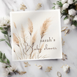 Guardanapo De Papel chá de fraldas de erva boho Pampas