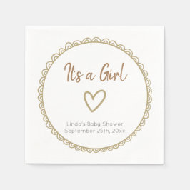 Guardanapo De Papel Chá de fraldas de Escribble Minimalista Amarelo