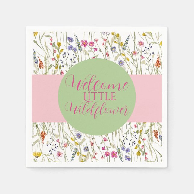 Guardanapo De Papel Chá de fraldas de flor selvagem (Frente)