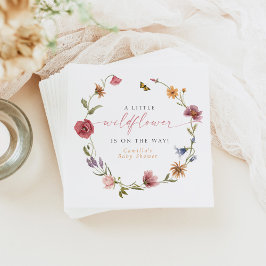 Guardanapo De Papel CHÁ DE FRALDAS de flor selvagem da borboleta CAMIL