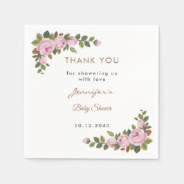 Guardanapo De Papel Chá de fraldas De Flores De Jardim Obrigado Papel