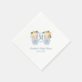 Guardanapo De Papel Chá de fraldas de Flores de Outono Monograma Chino
