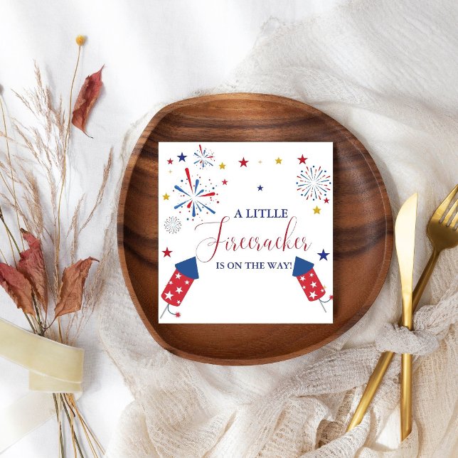 Guardanapo De Papel chá de fraldas de fogos de artifício da Independên (Criador carregado)