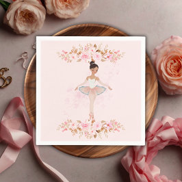 Guardanapo De Papel Chá de fraldas de Fotografia Ballerina Moderna e B