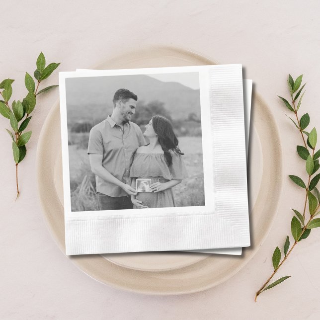 Guardanapo De Papel Chá de fraldas de Fotografias Personalizado Napkin (Personalized Photo Baby Shower Napkins
)