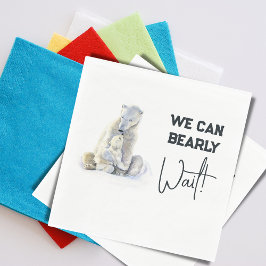 Guardanapo De Papel Chá de fraldas de Garota Rosa Polar Bear