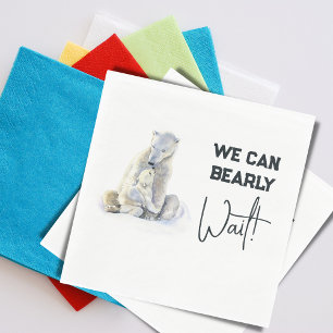 Guardanapo De Papel Chá de fraldas de Garota Rosa Polar Bear