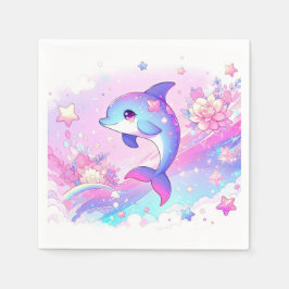 Guardanapo De Papel Chá de fraldas de golfinho elegante