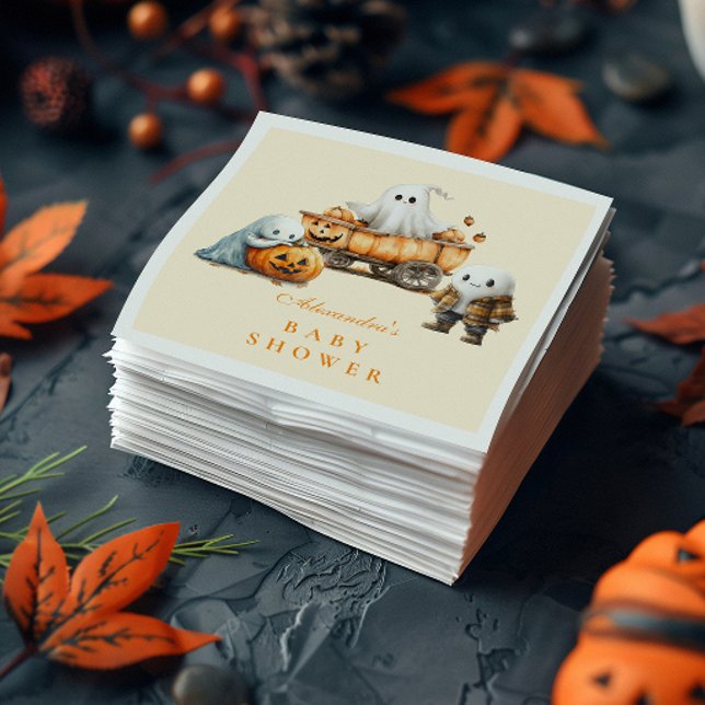 Guardanapo De Papel Chá de fraldas de Halloween do Fantasma Cozy (Criador carregado)