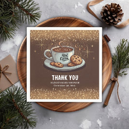 Guardanapo De Papel Chá de fraldas de inverno Dourado com chocolate qu