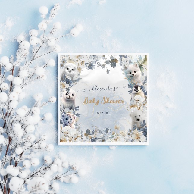 Guardanapo De Papel Chá de fraldas de inverno para os animais árcticos (Criador carregado)