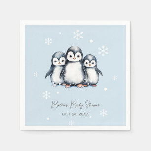 Guardanapo De Papel Chá de fraldas de inverno Pinguim Gato