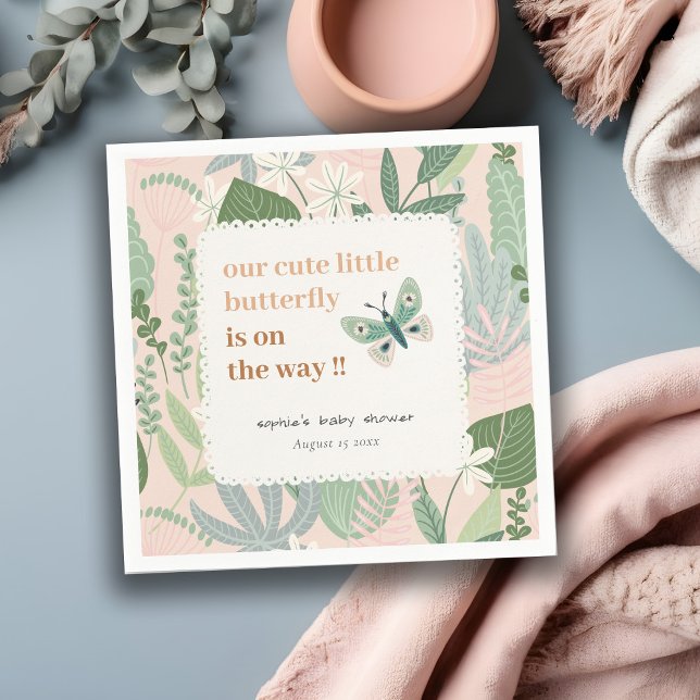 Guardanapo De Papel Chá de fraldas de Jardim da Borboleta Retroborbole (Criador carregado)