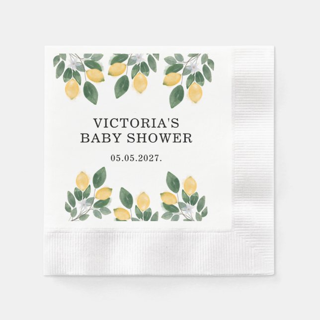Guardanapo De Papel Chá de fraldas de limão (Frente)