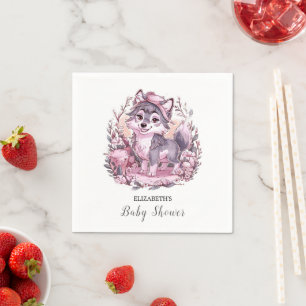 Guardanapo De Papel Chá de fraldas de Lobo Pastel
