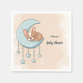 Guardanapo De Papel Chá de fraldas de Lua Azul-Cãozinho-Cãozinho Franc