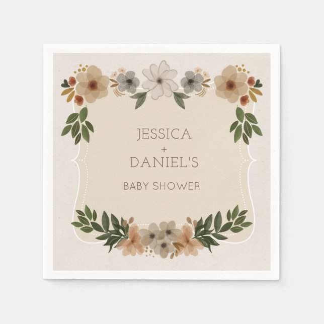 Guardanapo De Papel Chá de fraldas de Madeira Moderna Coquetel Napkin (Frente)