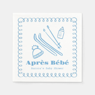 Guardanapo De Papel Chá de fraldas de Menino Après Bébé, Desenho Azul
