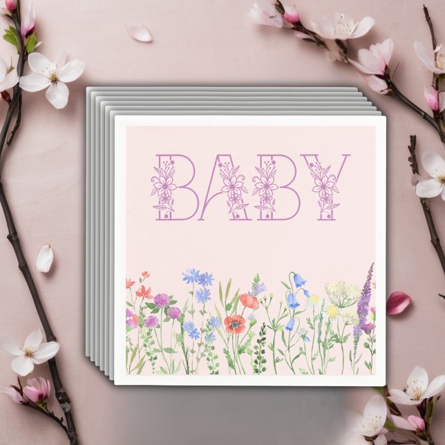 Guardanapo De Papel Chá de fraldas de Monograma de Flores Roxo Roxo (Criador carregado)