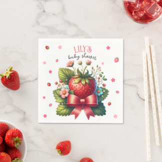 Guardanapo De Papel Chá de fraldas de morango | Berry Sweet