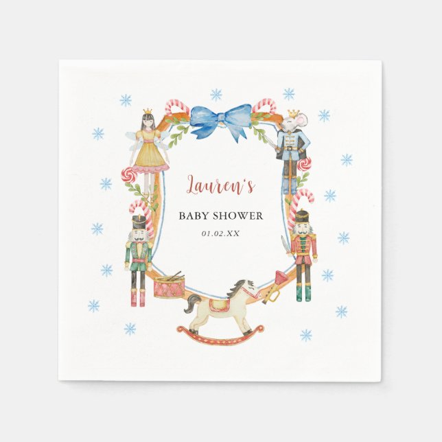 Guardanapo De Papel Chá de fraldas de Natal do Noz-Cracker (Frente)