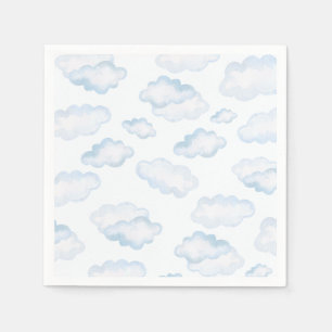 Guardanapo De Papel Chá de fraldas de Nuvem Azul de Aquarela
