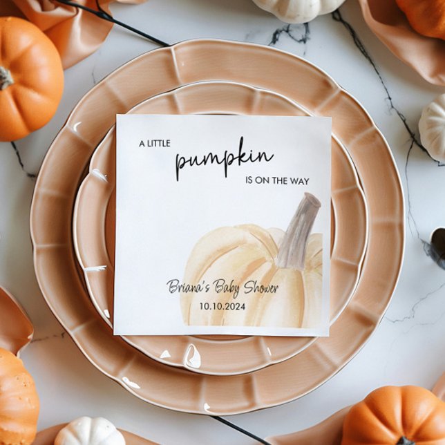 Guardanapo De Papel Chá de fraldas de outono - Pequeno Chá de Abóbora (Criador carregado)