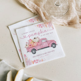 Guardanapo De Papel Chá de fraldas de outono rosa-rosa-abóboro doce