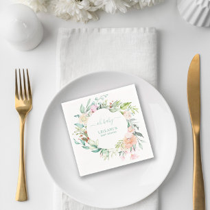 Guardanapo De Papel Chá de fraldas de Pastel de Água Floral