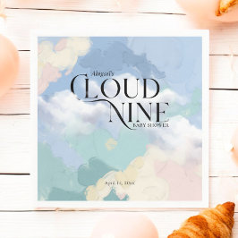 Guardanapo De Papel Chá de fraldas de Pastel Elegante Cloud Nine