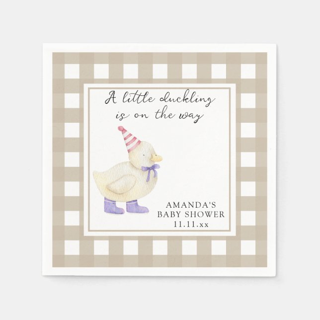 Guardanapo De Papel Chá de fraldas de Pato Sortudo (Frente)