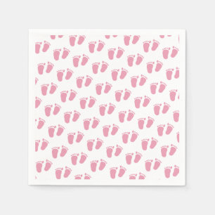 Guardanapo De Papel Chá de fraldas de Pés Bebês Rosa