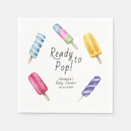 Guardanapo De Papel Chá de fraldas de picolé de aquarela