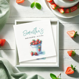 Guardanapo De Papel Chá de fraldas de pintura de morango