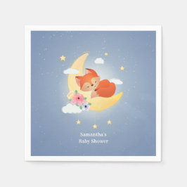 Guardanapo De Papel Chá de fraldas de raposa giro, cor-de-rosa, floral