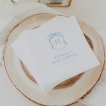 Chá de fraldas de repouso monograma do Arco azul