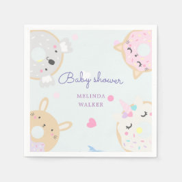 Guardanapo De Papel chá de fraldas de rosquinhas de animais fofos