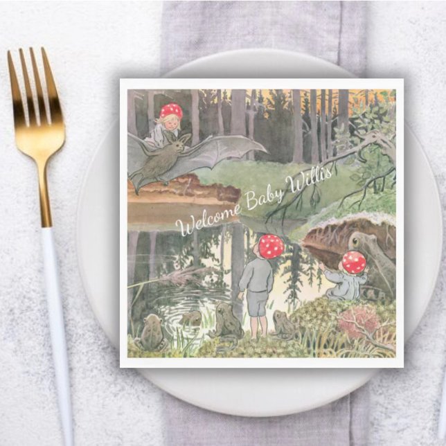 Guardanapo De Papel Chá de fraldas de Sapo do Cogumelo (Criador carregado)