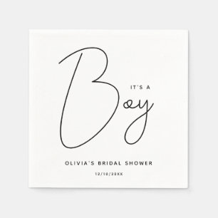 Guardanapo De Papel Chá de fraldas de Script Moderno É Um Menino