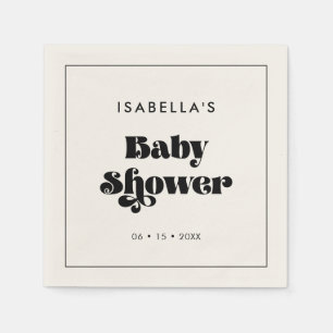 Guardanapo De Papel Chá de fraldas de Script Retroativo Vintage