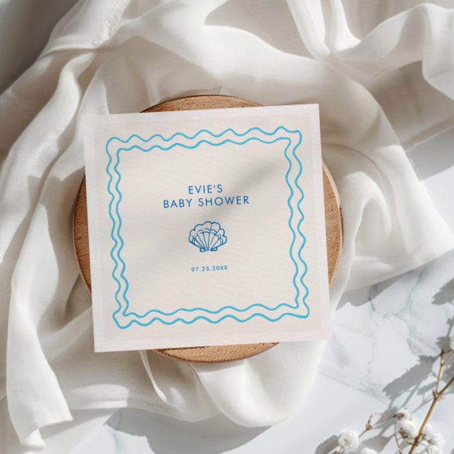 Guardanapo De Papel Chá de fraldas de Shell Desenhado à Mão (Criador carregado)