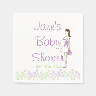 Guardanapo De Papel Chá de fraldas de Silhouos Roxos Napkins