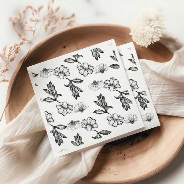 Guardanapo De Papel Chá de fraldas de tatuagem da Flor Gótica (Criador carregado)