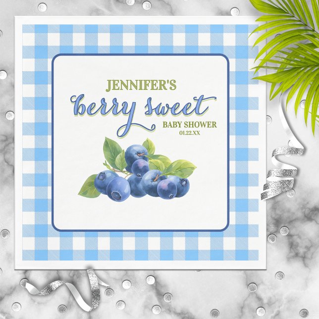 Guardanapo De Papel Chá de fraldas de Tema Berry Sweet Blueberry (Criador carregado)