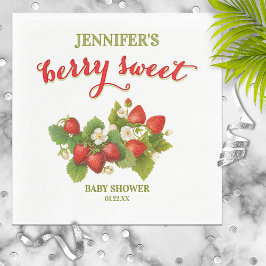 Guardanapo De Papel Chá de fraldas de tema de morango Berry Sweet