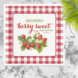 Guardanapo De Papel Chá de fraldas de tema de morango Berry Sweet