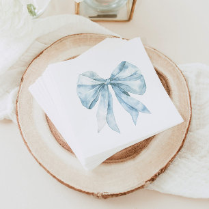 Guardanapo De Papel Chá de fraldas de Toile minimalista de arco azul-a