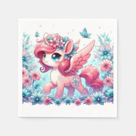 Guardanapo De Papel Chá de fraldas de Unicórnio Feliz